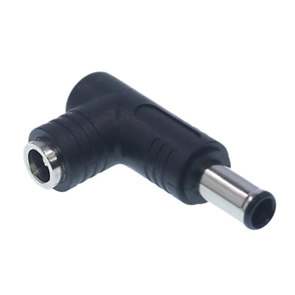 1PC 5.5x2.5mm Female Jack to Male Plug Right Angle 90 Degrees DC Power Connector