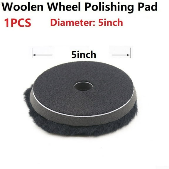1PC 5/6inch Wool Pad for DA Polisher adhesive Polishing Pad Woolen Wheel