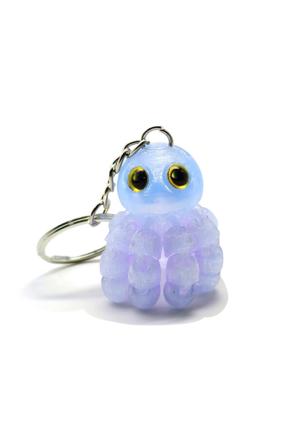 1PC 5.7CM 3D Printed Cute Octopus Keychain Octopus Key Ring Animal Model Ornament Bag Hanging Accessory