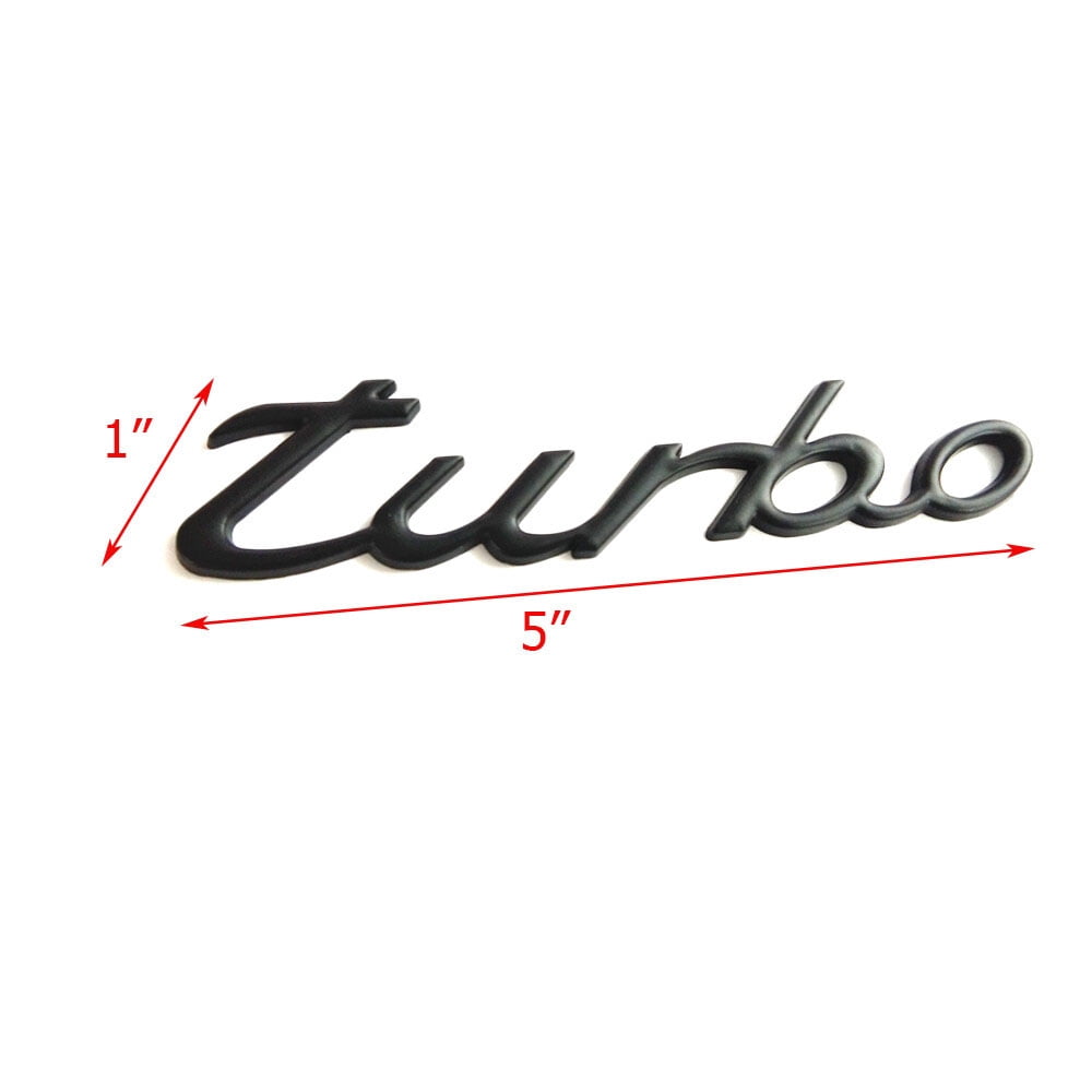 Emblema Turbo T Rosso Metallizzato Adesivo Bagagliaio Auto Decal