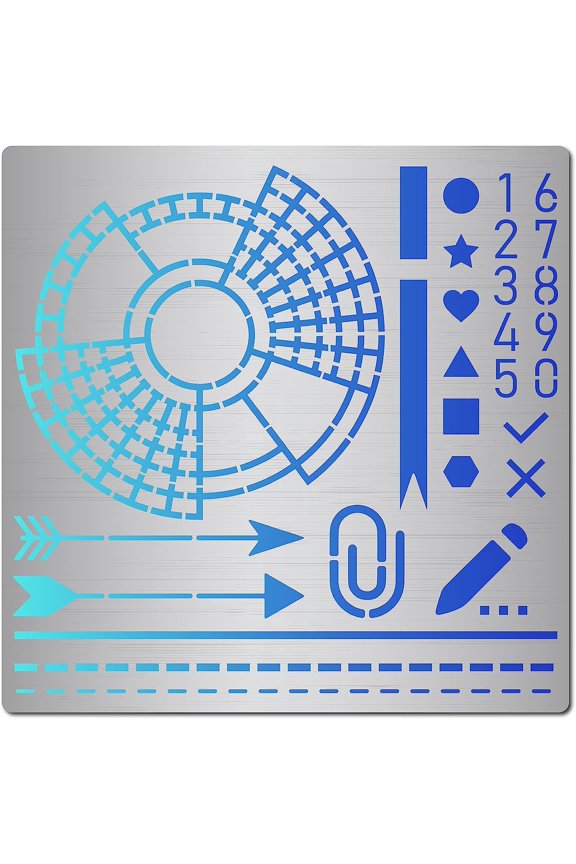 1PC 6.3 Inch Arrow Pattern Metal Cutting Dies Stencil Target Wood Burning Stencil Reusable