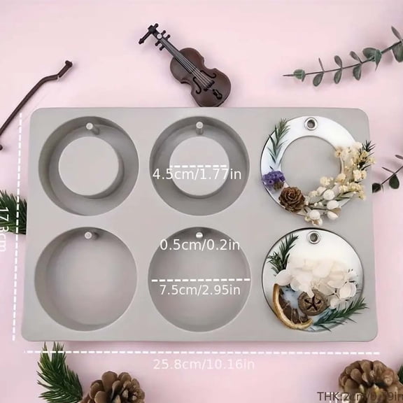 1PC 6 Holes DIY Soy Candles Aroma Wax Tablets Mould Handmade Aroma Wax Tablets Silicone Mold Soap Making Accessories