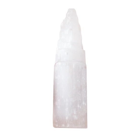 1PC 60-100mm Natural White Gypsum Selenite Carving Crystal Gemstone Gift H10cm