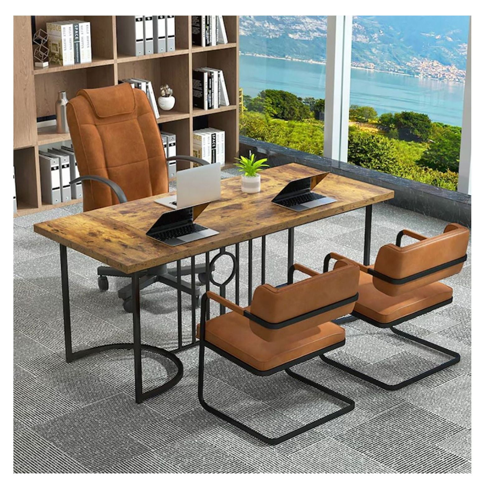 1PC 71 Inch Large Dining Table for 6-8 People Rectangular Wood Kitchen