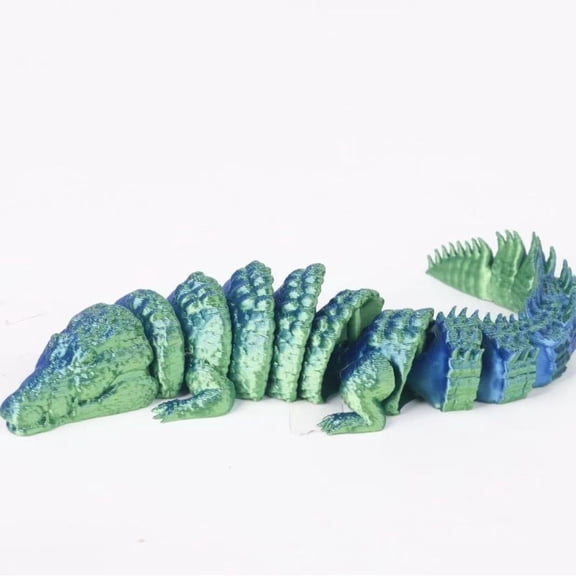 1PC 7CM 3D printed crocodile toy joints, hands-on model props, creative decorative items, birthday gifts