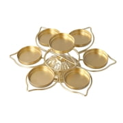 1PC 7Star Lamp Home Table Centerpiece Lotuses Desktop Ornament Advent Candle Holder Butter Lamp Lotuses Candle Holder