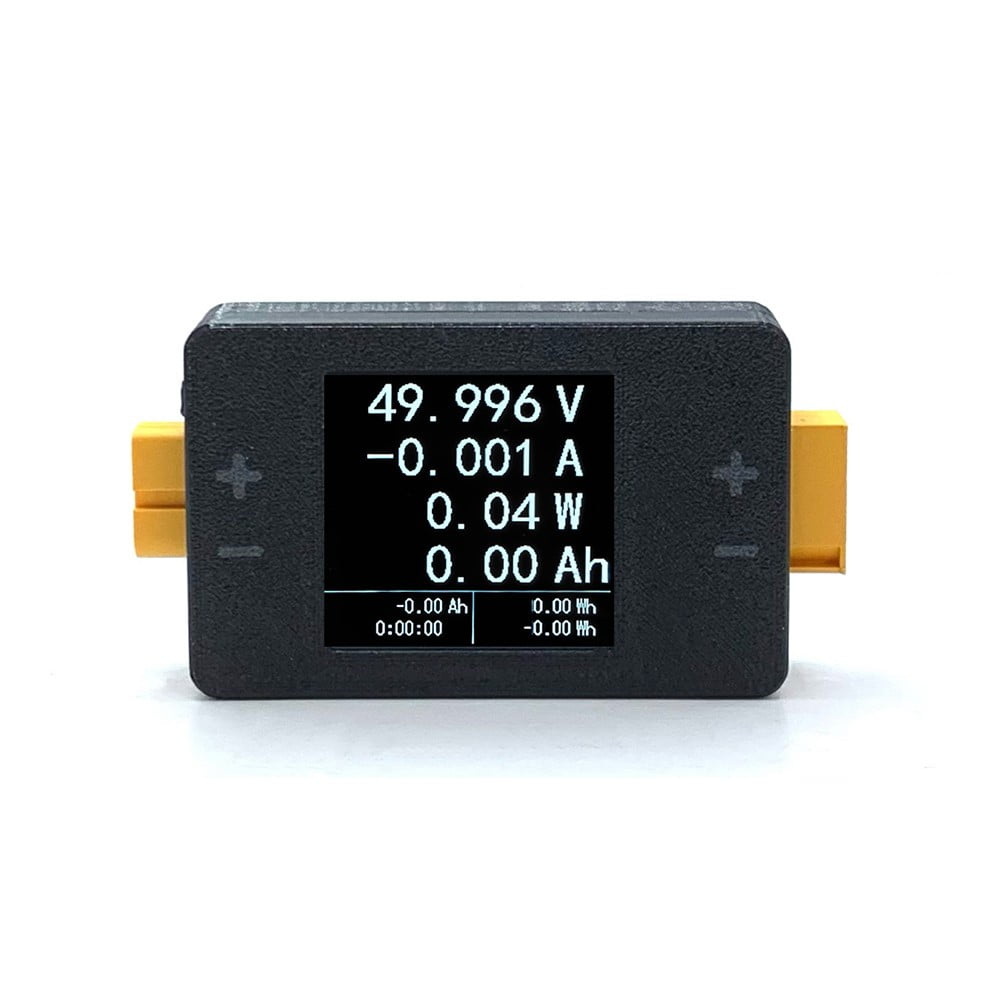 1PC 8-150V 25A/50 Power Meter Avionics Battery Voltage And Capacity Tester 60mm*38mm*13.5mm XT60/XT90 Interface Power Meter