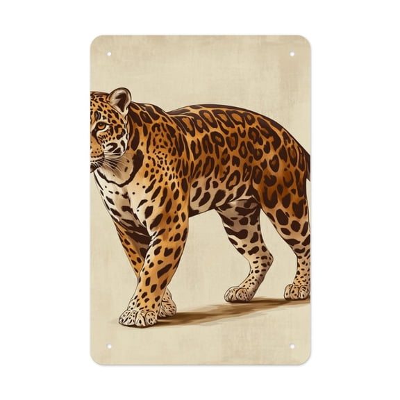 1PC 8x12 Inch Metal Wall Art - Animal Pattern Decor for Home Office, Rustic Finish, Gift Idea(15)
