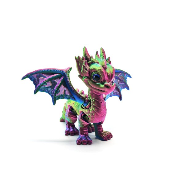 1PC 9CM 3D printed Western dragon, devil dragon joint, movable flying dragon, relieve stress