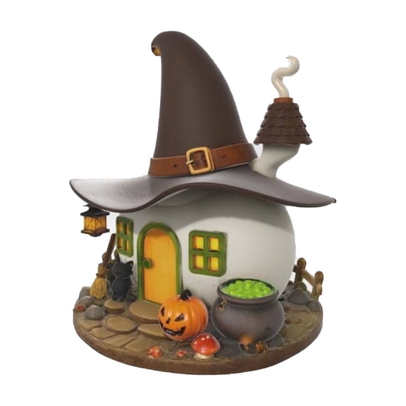 1PC A Minibee Resin Witch House Tabletop Craft 3.94 Inch for Halloween Home Decor