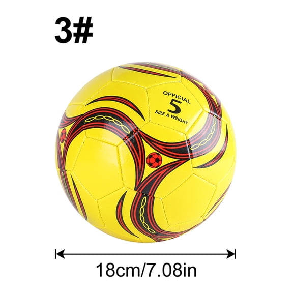 1PC A Size 3,4,5 Cyclone Football, Soft Inflatable Yellow Soccer Ball, Suitable for Training and Match Play