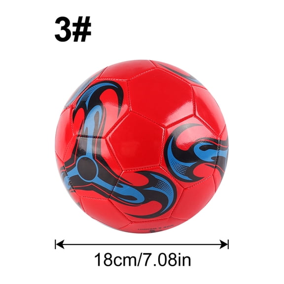 1PC A Size 3 and 5 Cyclone Football, Soft Inflatable Red Soccer Ball, Suitable for Training and Match Play