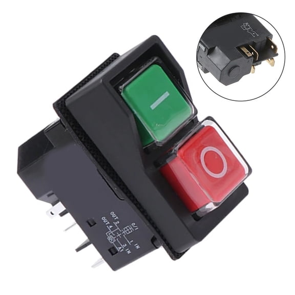 1PC AC250V Waterproof Electromagnetic Push Button switch 4/5Pin Safety Switch