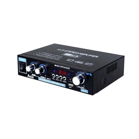 1PC AK35 Bluetooth HiFi Stereo Power Amplifier with USB TF RCA AUX In + Remote ,Bass & Treble Control