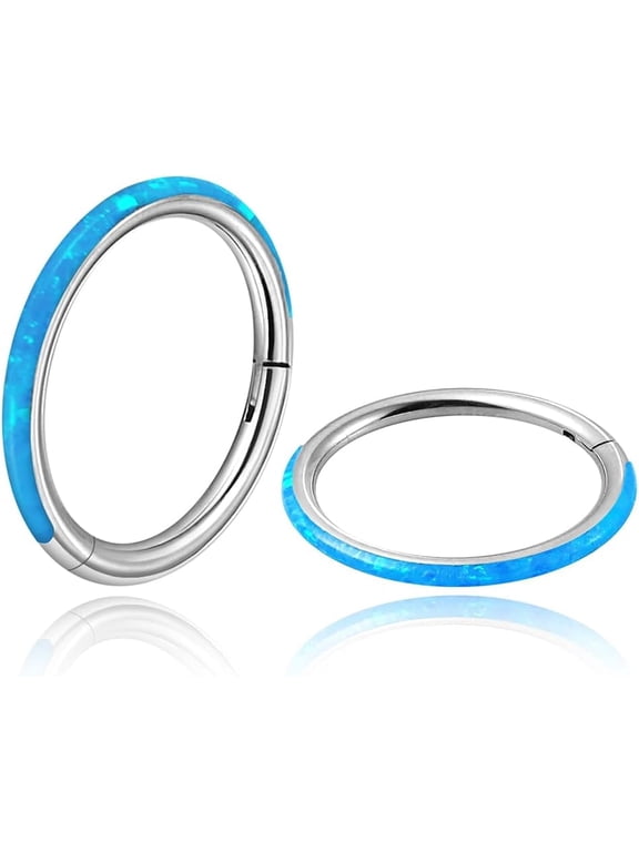 1PC ASTM F136 Titanium Hinged Septum Ring 16g Piercing Jewelry for Women