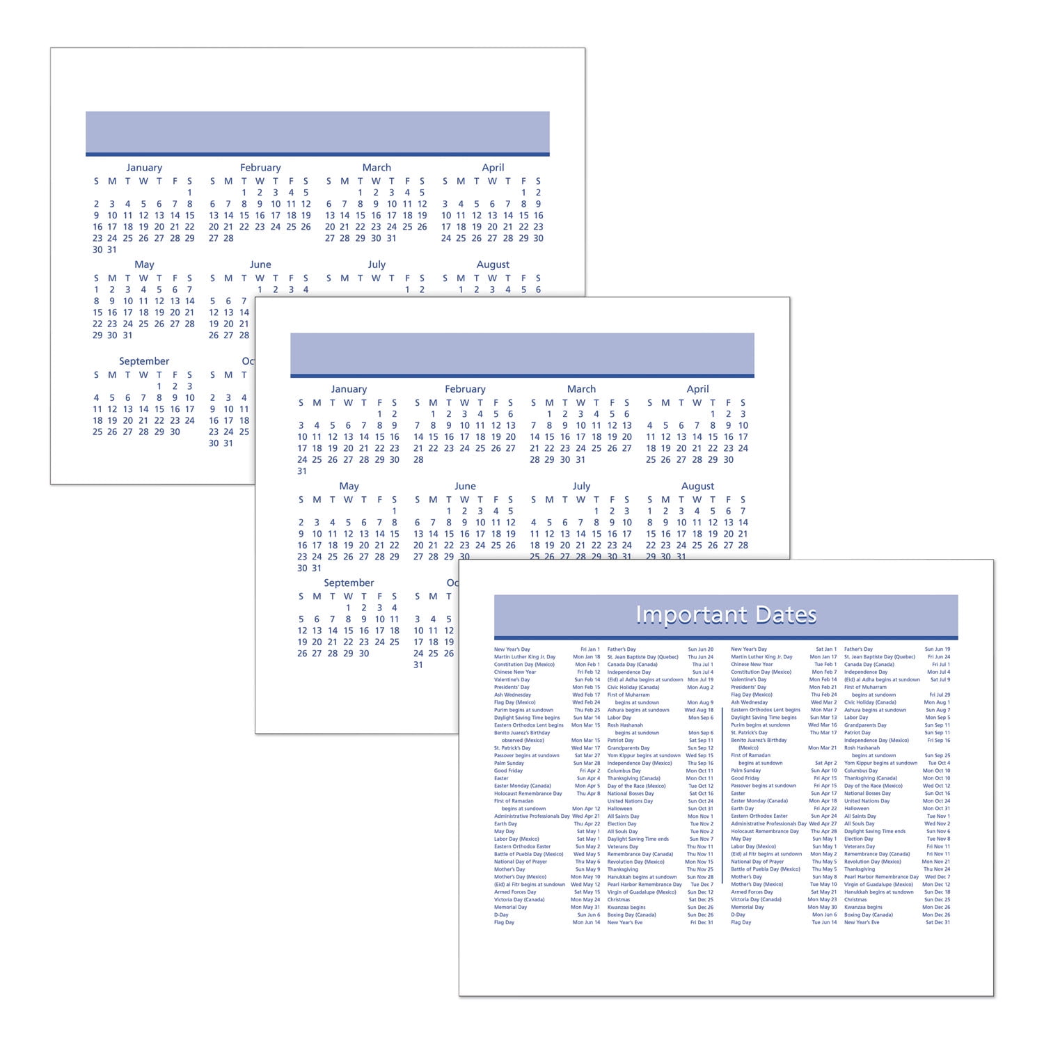1PC ATAGLANCE FlipAWeek Desk Calendar Refill with QuickNotes, 7 x 6