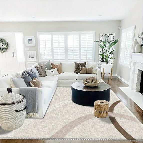 6.5'x10' washable carpet for living room small carpet for bedroom area rug for dining room scalloped area rug southwestern area rug