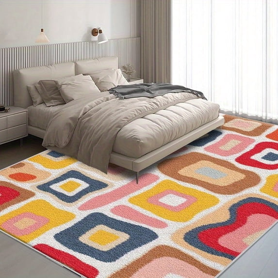 6'x9' washable carpet area carpet for living room abstract area rug non slip area rug office area rug for rolling chair