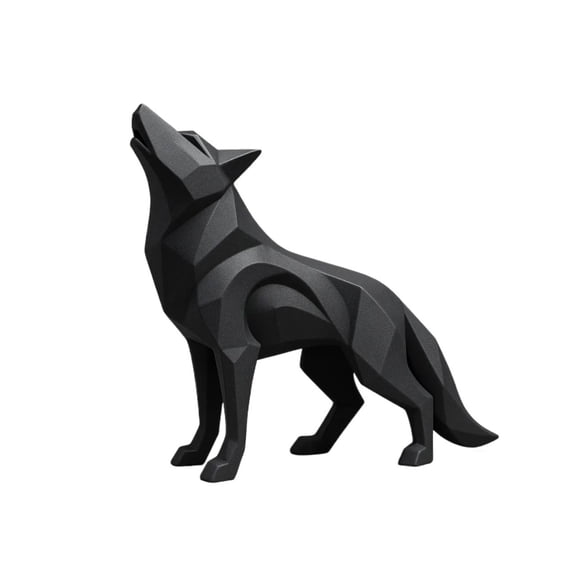 1PC Abstract Wolf Sculpture 3D Printing