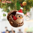 thumbnail image 1 of 1PC Acorn Animal Christmas Ornaments, Cozy Forest-Themed Tree Decor Handmade with 2D Acrylic, Rustic Woodland Holiday Decorations for Home, Party, and Gift Giving, 1 of 4