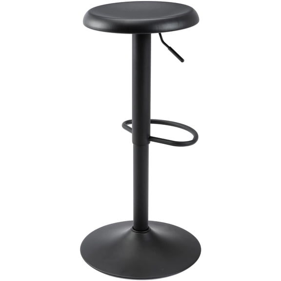 1PC Adjustable Bar Stool, Swivel Round Metal Airlift Barstool, Backless Counter Height Bar Chair for Kitchen Dining Room Pub Cafe (Black)