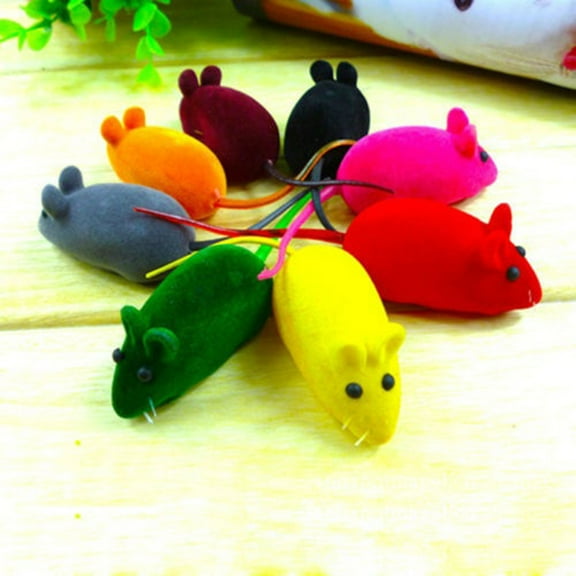 1PC Adorable Faux Little Mouse Toy with Squeak Noise - Interactive Rat Plaything for Cats and Dogs