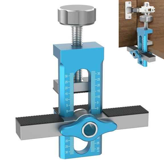1PC Aluminium Alloy Cabinet Hardware Jig Rust Resistant Anti Deformation Cabinet Drilling Positioning Aid With Bidirectional Scale for Woodworking
