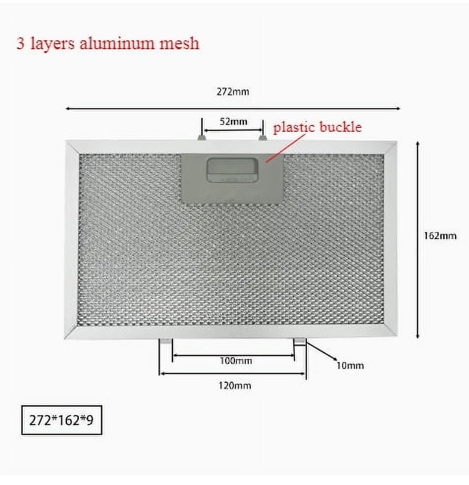 1PC Aluminum mesh range hood filter replacement Range hood grease mesh Filter Cooker Hood Filters Extractor Vent Accessories
