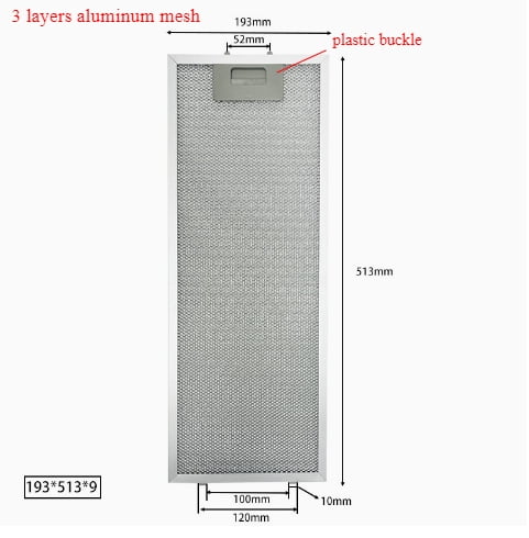 1PC Aluminum mesh range hood filter replacement Range hood grease mesh Filter Cooker Hood Filters Extractor Vent Accessories