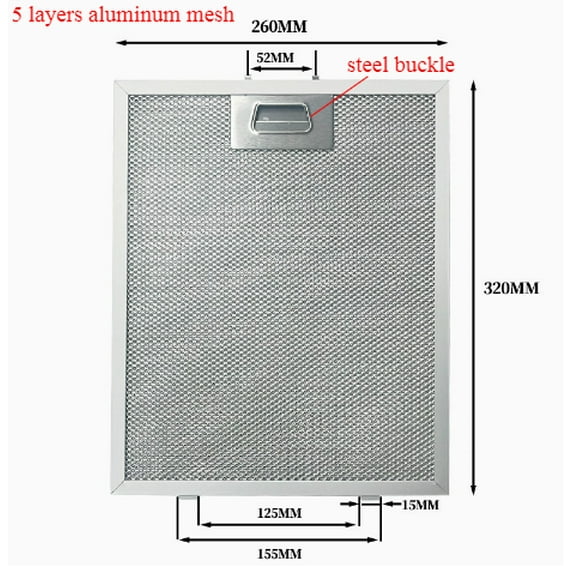 1PC Aluminum mesh range hood filter replacement Range hood grease mesh Filter Cooker Hood Filters Extractor Vent Accessories