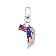 1PC American Flag Keychain - USA Patriotic Keychain, 4th of July Souvenir Accessories, Cars Bag Purse Charms Gifts  A