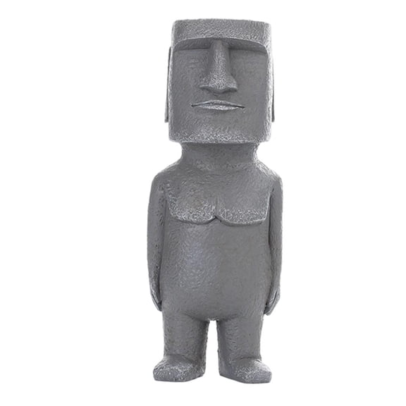 1PC Ancient Easter Island Statue Massive Megalith Accents Monolith Decoration Ahu Roman for Living Room Table Bedroom Ornament Gray C