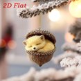 thumbnail image 1 of 1PC Animal Christmas Ornaments 2D Acrylic Seasonal Hangable Decorations for Christmas Tree Home Office Living Room Garden Front Door Wall Mantel Window Wreath,3.14 Inch, 1 of 3