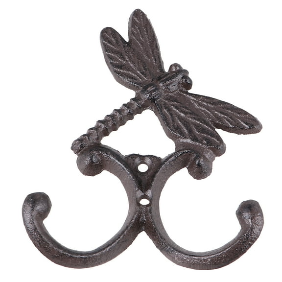 1PC Animal Shape Hook Wall Hanging Hook Iron Art Hook Door Back Hanger Creative Vintage Hook for Home Shop (Dragonfly Pattern)
