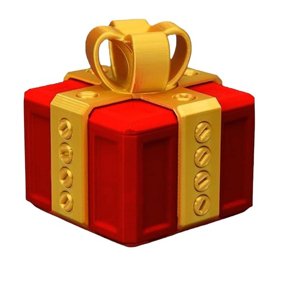1PC Annoying 3D Printed Christmas Decoration Magic Gift Box For Friends