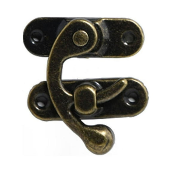 1PC Antique Iron Box Buckle Lock Iron Box Horn Lock Buckle Hasps Hook Lock Jewelry Wooden Box Latch Home Hardware