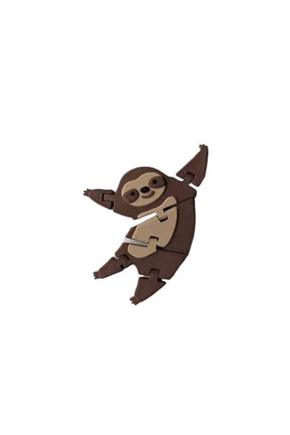 1PC Articulated Sloth & Keychain 3D Printing