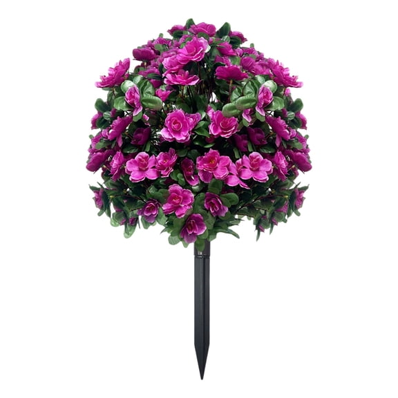 1PC Artificial Azalea Floor Insert Household Imitation Fake Flowers For Diy Craft Purple