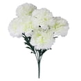 thumbnail image 1 of 1PC Artificial Carnations with Stems Leaves Eternal Blossom Silk Carnation Flower Artificial Mini Hydrangea 7 Heads Artificial Carnation Flower Fake Carnations for Birthday Home Wedding White 17", 1 of 9