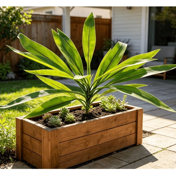 1PC Artificial Dracaena Plant – Faux Dracaena Fragrans Flower, Realistic Fake Silk Plants for Indoor Outdoor, Bedroom Living Room Office Decoration (No Pot)