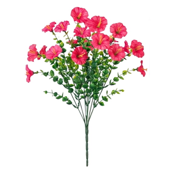 1PC Artificial Flowers Outdoor Decoration Plastic Flowers - UV Resistant Faux Floral Arrangements for Garden Patio Balcony Home Office Window Box Decor
