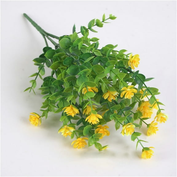 1PC Artificial Flowers Outdoor Fake UV Resistant Boxwood Shrubs Faux Plastic Greenery Plants Mother's Day Christmas Home Wedding Decorations