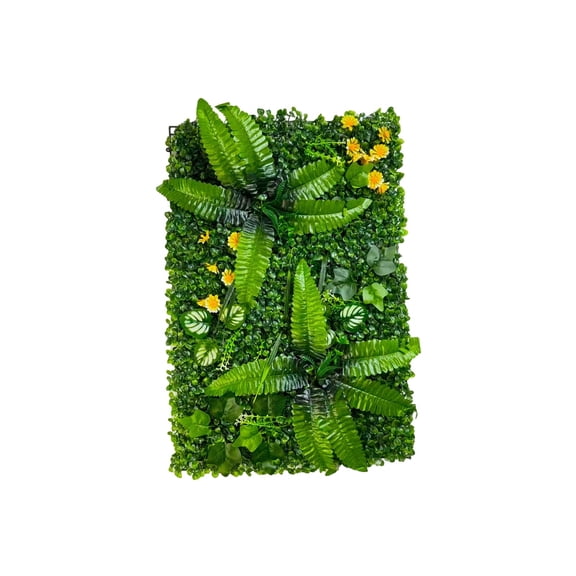 1PC Artificial Grass for Wall 15.75x23.62", Faux Boxwood Hedge Panels Wall Decor, Greenery Grass Wall Backdrop Panels for Indoor Outdoor, Garden Backyard Ivy Privacy Fence (B)