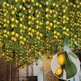 thumbnail image 1 of 1PC Artificial Lemon Garland with Lifelike Leaves, Yellow Fruit Vine for Spring Summer Home Decor, Indoor Outdoor Mantel & Wedding Greenery, 1 of 6