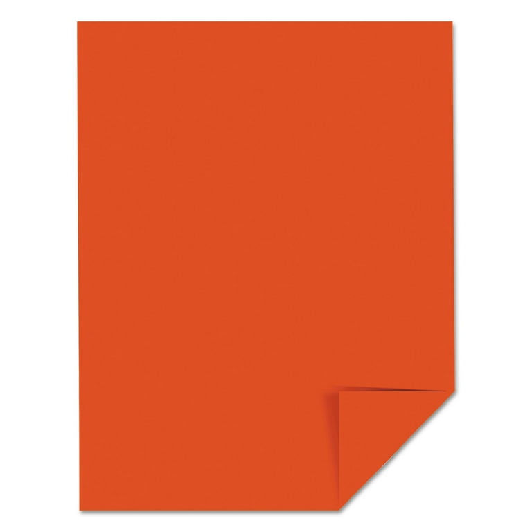 Color Paper, 24 lb Text Weight, 8.5 x 11, Orange, 500/Ream