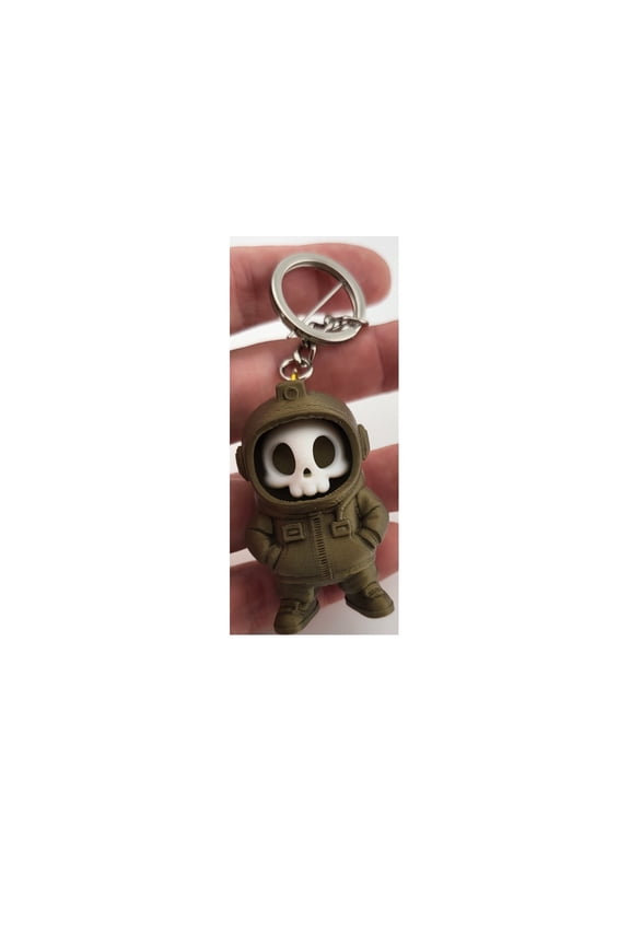 1PC Astronaut Skeleton Keychain Space Mini Figure 3D Printing
