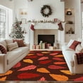 thumbnail image 1 of 1PC Autumn Leaf Pattern Area Rug Local Carpet, Lightweight Washable Easy-to-Tidy Carpet Mat Festival Gift, Suitable for Living Room, Bedroom, Office, Dining Room, Bathroom, Room Accessories, 1 of 8