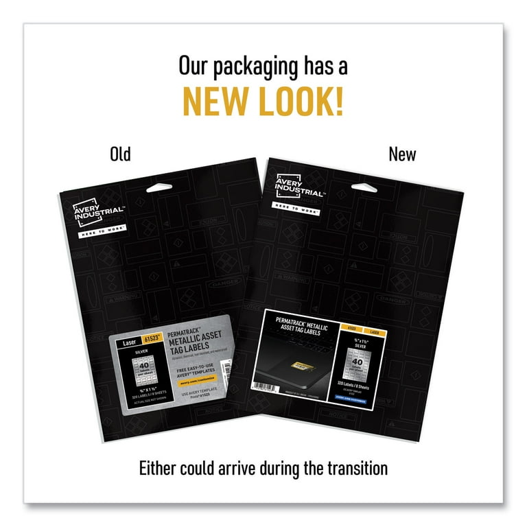 PermaTrack Metallic Asset Tag Labels, Laser Printers, 0.75 x 1.5, Metallic Silver, 40/Sheet, 8 Sheets/Pack PermaTrack Metallic Asset Tag Labels, Laser Printers, 0.75 x 1.5, Metallic Silver, 40/Sheet, 8 Sheets/Pack