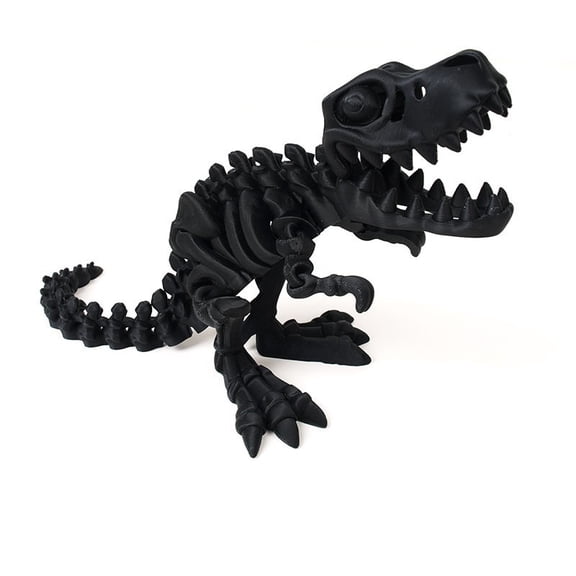 1PC BLACK 22CM 3D Printed Dinosaur Figure