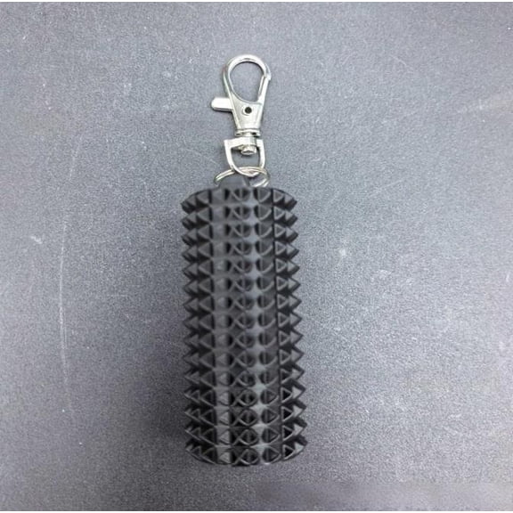 1PC BLACK 8.5CM 3D printed spiked chain fidget spinner, gift, massage, stress relief, portable.